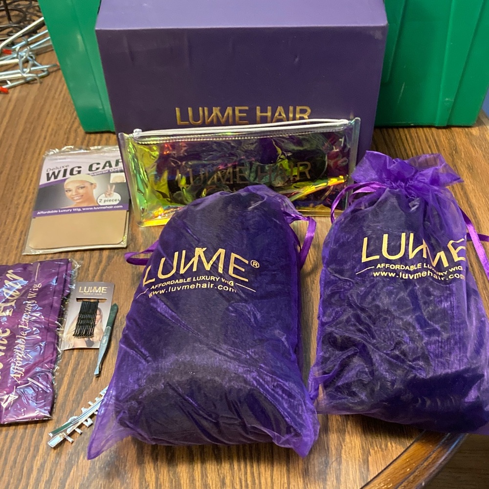 Lume Hair Wigs and Accessory Set with Holographic Pouch